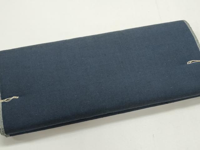 平和屋着物▼男性　紬　反物　着尺　アンサンブル　紺鼠色　逸品　未使用　DABE3508we