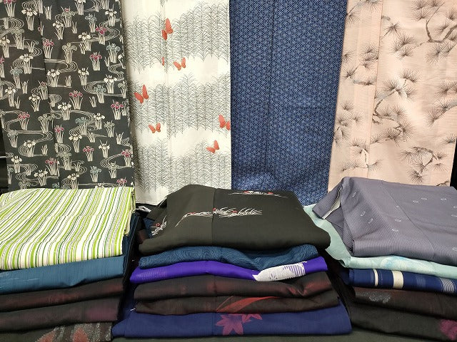 平和屋本店■夏物 小紋 絽 紗 まとめて20点 蝶 花柄 型染め 着用可能多数 全て正絹 se4075