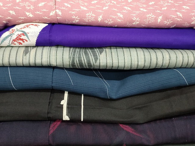 平和屋本店■夏物 小紋 絽 紗 まとめて20点 蜻蛉 花柄 手描き 着用可能多数 全て正絹 se4074