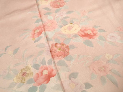 平和屋着物■訪問着　刺繍　草花文　暈し染め　正絹　逸品　DABF4972qa