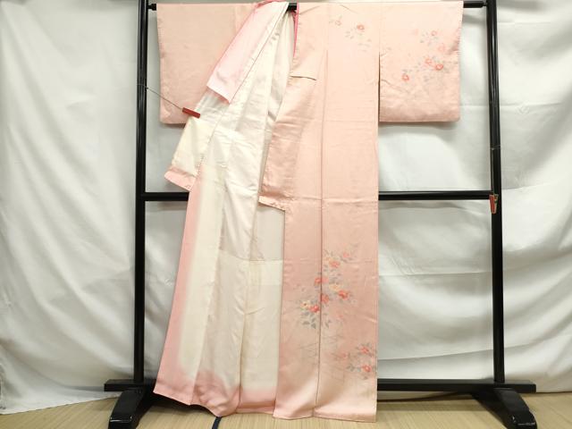 平和屋着物■訪問着　刺繍　草花文　暈し染め　正絹　逸品　DABF4972qa
