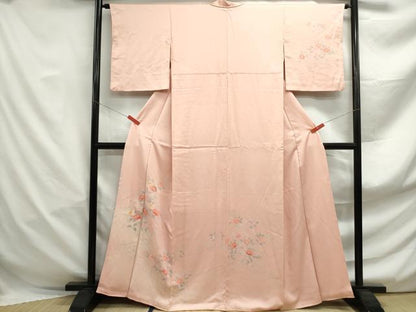 平和屋着物■訪問着　刺繍　草花文　暈し染め　正絹　逸品　DABF4972qa