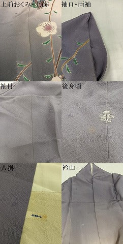 平和屋着物●世界的人形師　辻村寿三郎　ジュサブロー　訪問着　花蝶文　暈し染め　正絹　逸品　AABI8490ph