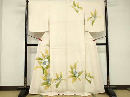 平和屋着物■訪問着 草花文 金彩 正絹 逸品 DABF4510cd