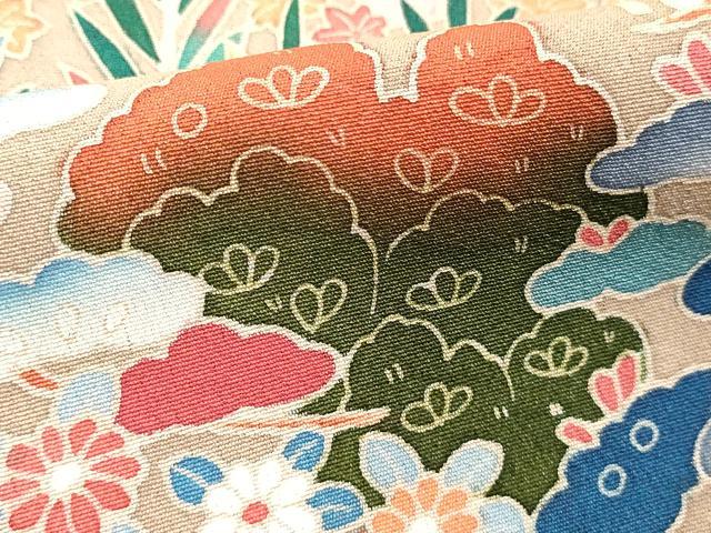 平和屋着物■豪華黒留袖　風景文　正絹　逸品　DABF4502cd