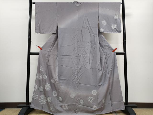 平和屋着物●訪問着　作家物　ぜんまい紬　霞文　正絹　逸品　未使用　CABG2148ze
