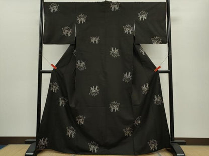 平和屋着物●本場大島紬　地空き　金太郎　正絹　逸品　CABG2154ze