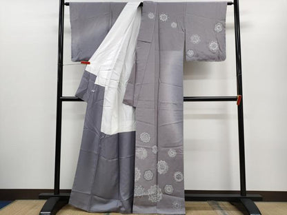 平和屋着物●訪問着　作家物　ぜんまい紬　霞文　正絹　逸品　未使用　CABG2148ze