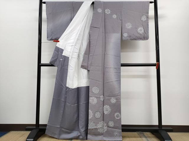 平和屋着物●訪問着　作家物　ぜんまい紬　霞文　正絹　逸品　未使用　CABG2148ze