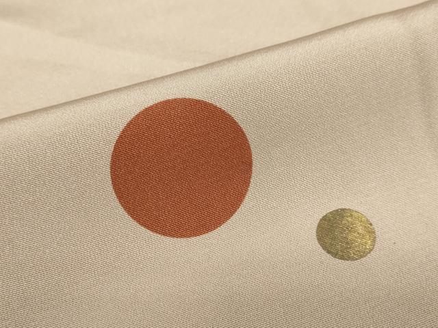 平和屋着物●上質な小紋　丸文　金彩　カラー胴裏：丁子色　正絹　逸品　DABF1297ud