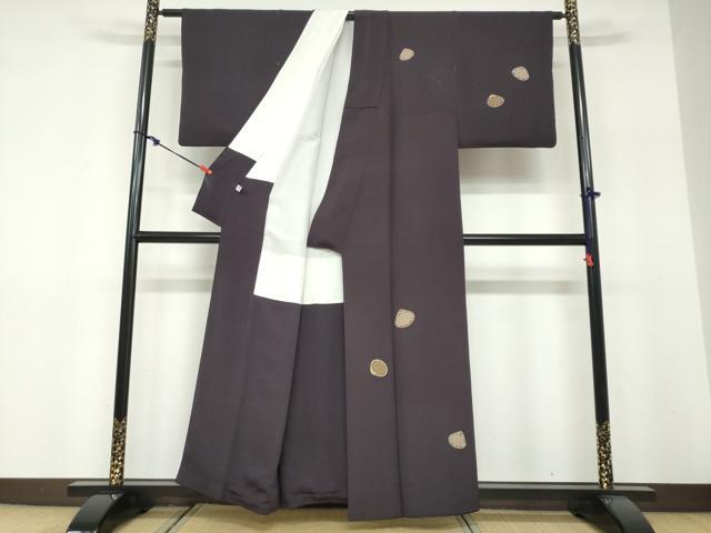 平和屋着物●訪問着　作家物　鹿の子貝合わせ文　金彩　正絹　逸品　DABF1355ud