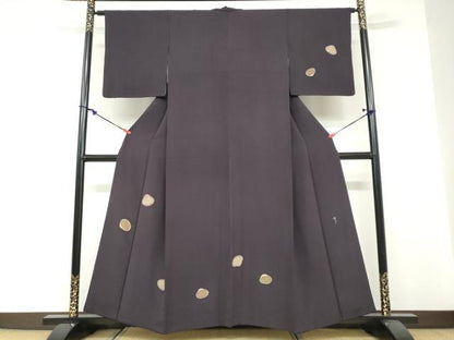 平和屋着物●訪問着　作家物　鹿の子貝合わせ文　金彩　正絹　逸品　DABF1355ud