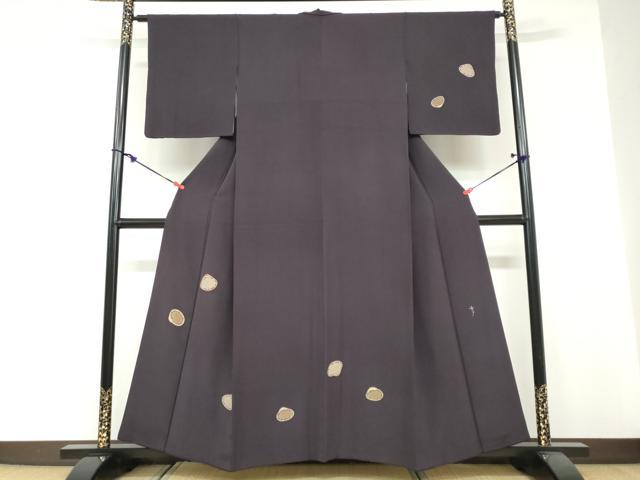 平和屋着物●訪問着　作家物　鹿の子貝合わせ文　金彩　正絹　逸品　DABF1355ud