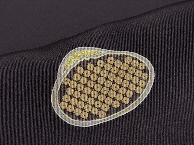 平和屋着物●訪問着　作家物　鹿の子貝合わせ文　金彩　正絹　逸品　DABF1355ud
