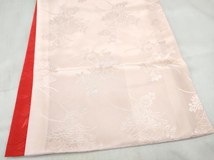 平和屋着物[]女の子　子供　長襦袢　袷　草花地紋　薄桜色　DABE7260ma