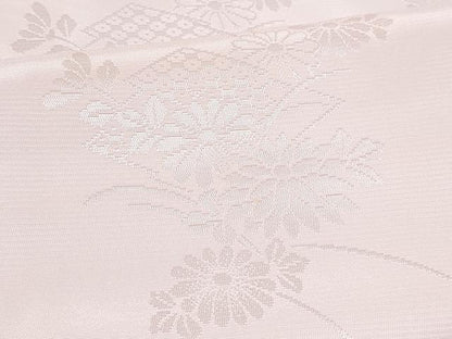 平和屋着物[]女の子　子供　長襦袢　袷　草花地紋　薄桜色　DABE7260ma