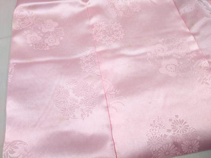 平和屋着物[]女の子　子供　被布　花丸地紋　ピンク色　DABE7290ma