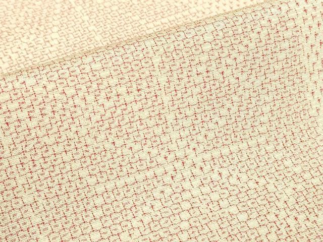 平和屋着物▽本塩沢　単衣　麻の葉文　110亀甲　正絹　逸品　DABE4824az
