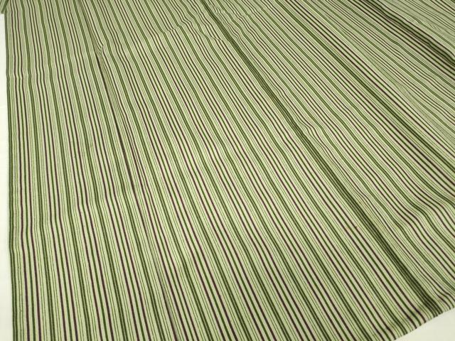 平和屋着物▽小紋　単衣　縞　洗える着物　DABE4828az