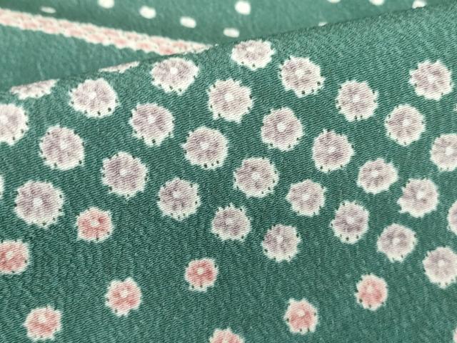 平和屋着物▽小紋　単衣　変わり斜線文　洗える着物　DABE4858az