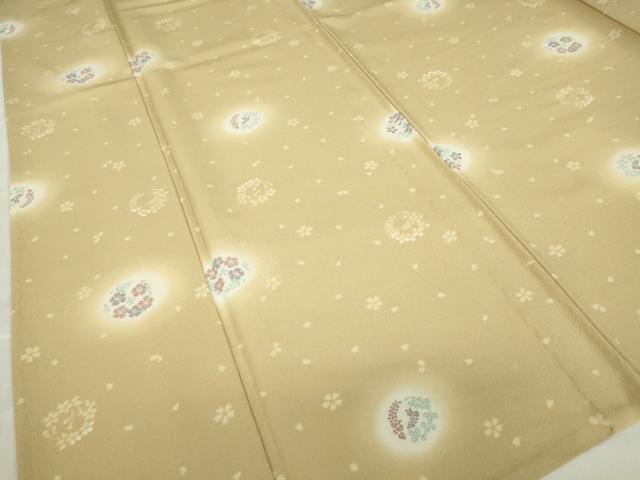 平和屋着物▽小紋　単衣　花丸文　蛍暈し　洗える着物　DABE4845az