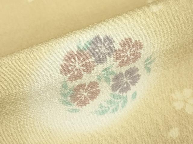 平和屋着物▽小紋　単衣　花丸文　蛍暈し　洗える着物　DABE4845az