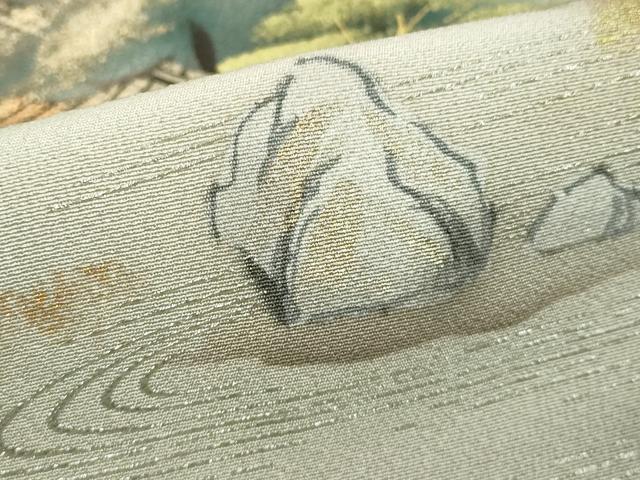 平和屋着物■訪問着　作家物　風景文　竜安寺　暈し染め　金銀彩　正絹　逸品　DABF9534cd