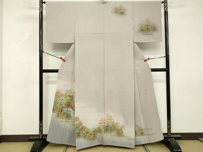 平和屋着物■訪問着　作家物　風景文　竜安寺　暈し染め　金銀彩　正絹　逸品　DABF9534cd