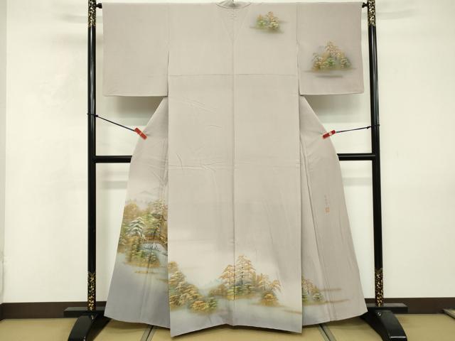 平和屋着物■訪問着　作家物　風景文　竜安寺　暈し染め　金銀彩　正絹　逸品　DABF9534cd