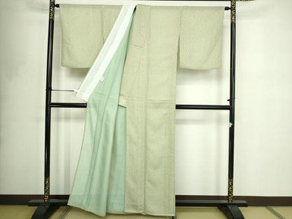 平和屋着物＊夏物　小紋　賛美謹製　霞文　紗　洗える着物　DABF8632sf