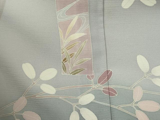 平和屋着物＊夏物　訪問着　舟　枝葉文　暈し染め　絽　ロング丈　正絹　逸品　DABF8644sf