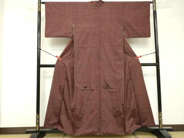 平和屋着物■上質な紬 間道 正絹 逸品 DABF9576cd