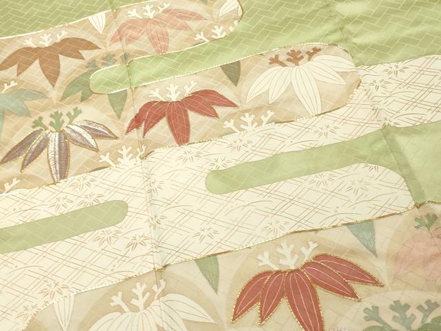 平和屋着物■訪問着　駒刺繍　エ霞花文　金彩　正絹　逸品　DABF9562cd