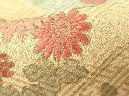 平和屋着物■訪問着　絞り　刺繍　道長花文　金彩　正絹　逸品　DABF9561cd