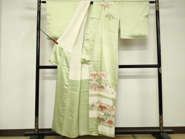 平和屋着物■訪問着　駒刺繍　エ霞花文　金彩　正絹　逸品　DABF9562cd