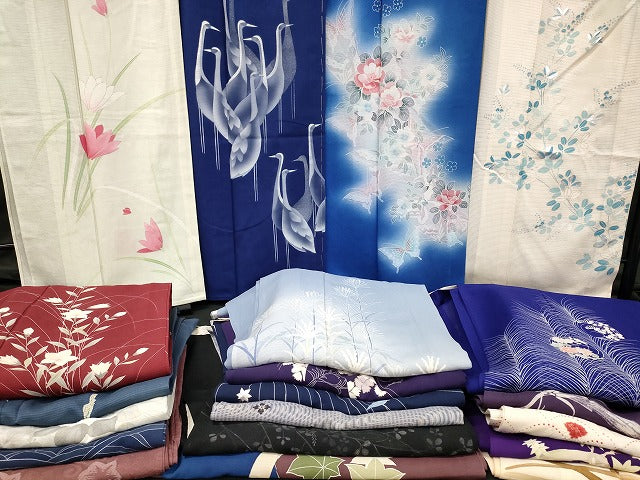 平和屋本店■夏物 訪問着 絽 紗 まとめて20点 鶴 蝶 花柄 友禅 手描き 銀彩 着用可能多数 全て正絹 se4085