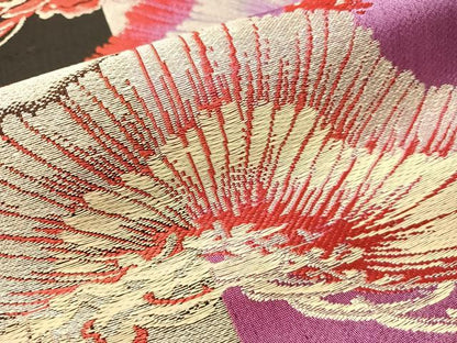 平和屋着物●アンティーク　大正ロマン　九寸名古屋帯　松　銀糸　正絹　逸品　CABG7790vp