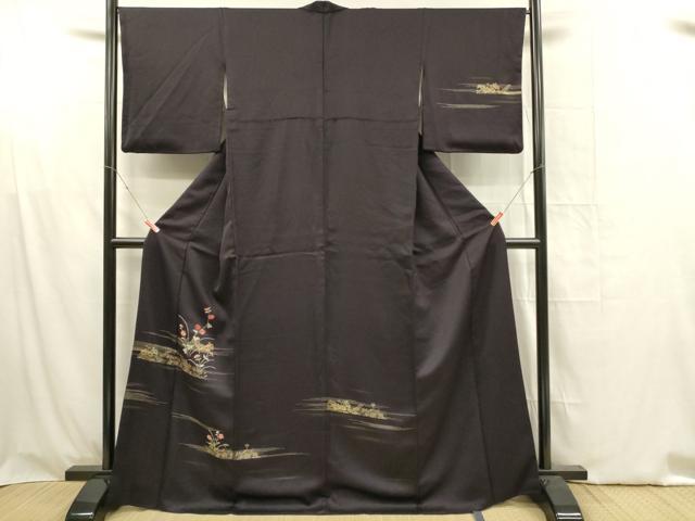 平和屋着物■訪問着 刺繍 草花文 暈し染め 金彩 正絹 逸品 DABF6805qp