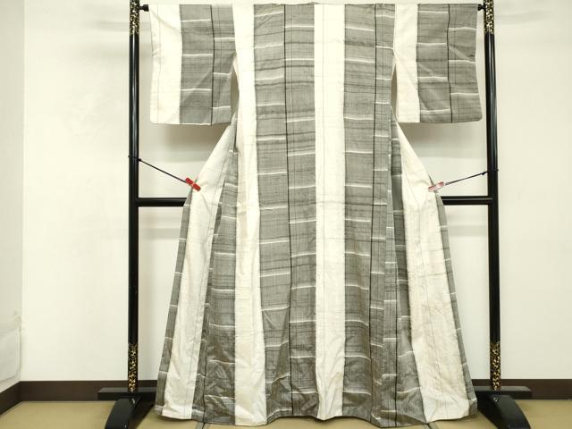 平和屋着物■上質な紬　間道　正絹　逸品　DABF9623cd