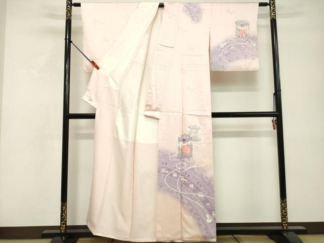 平和屋着物■訪問着　貝桶花文　暈し染め　金銀彩　やまと誂製　正絹　逸品　DABF9628cd