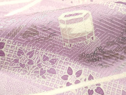 平和屋着物■訪問着　貝桶花文　暈し染め　金銀彩　やまと誂製　正絹　逸品　DABF9628cd