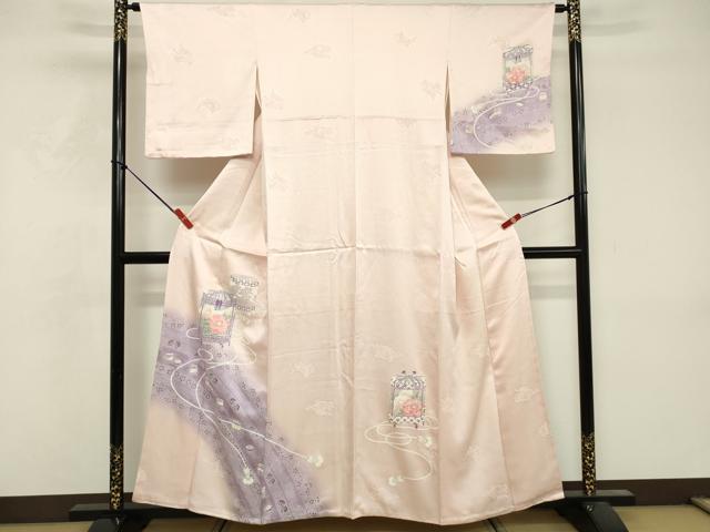 平和屋着物■訪問着　貝桶花文　暈し染め　金銀彩　やまと誂製　正絹　逸品　DABF9628cd