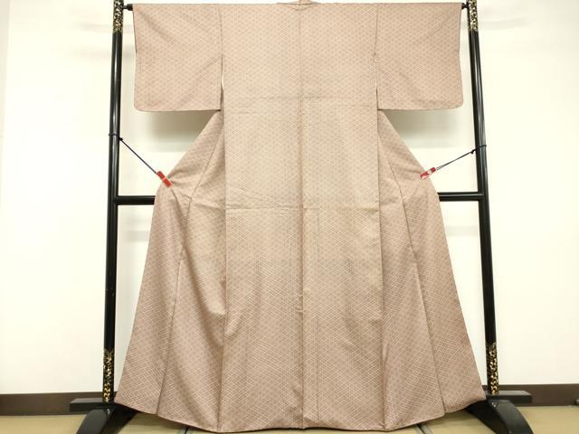 平和屋着物■江戸小紋　松皮菱　正絹　逸品　DABF9630cd