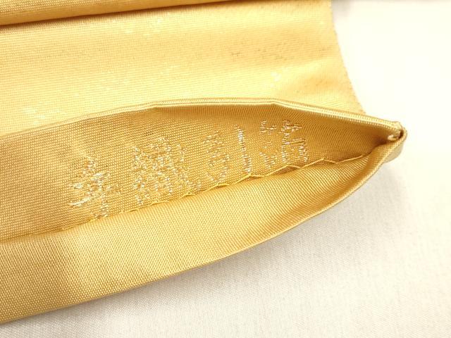平和屋着物◎つけ帯 唐織 燦金の世界 能 檜扇 金糸 手織引箔 正絹 逸品 未使用 DABF0135ea