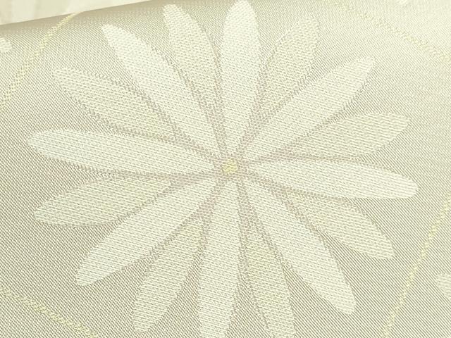 平和屋本店●極上　西陣　木野織物　菱屋善兵衛謹製　六通柄袋帯　網目花文　逸品　DZAB7093kh6
