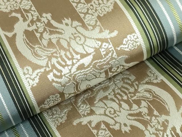 平和屋本店●極上　本場筑前博多織　両面　全通柄袋帯　龍　献上　逸品　DZAB7113kh6