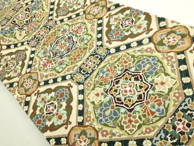 平和屋本店●最高級　中国三大刺繍　総相良刺繍　総刺繍　袋帯　200万粒　総詰め　蜀江花文　逸品　DZAB7128kh6
