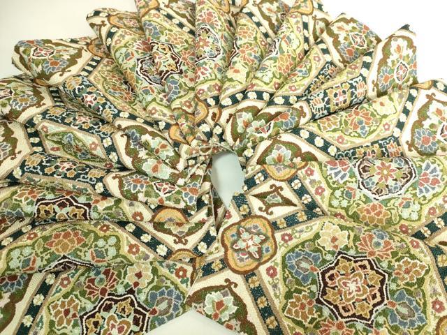 平和屋本店●最高級　中国三大刺繍　総相良刺繍　総刺繍　袋帯　200万粒　総詰め　蜀江花文　逸品　DZAB7128kh6