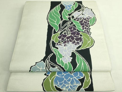 平和屋着物●極上　六通柄袋帯　風通織　藤花房　逸品　DZAB7142kh6