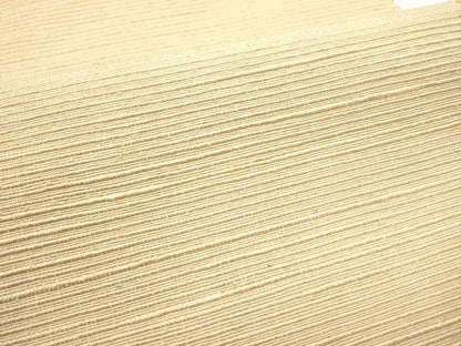 平和屋着物●八寸名古屋帯　信州紬　色無地　浅黄色　正絹　逸品　CABG8919hy